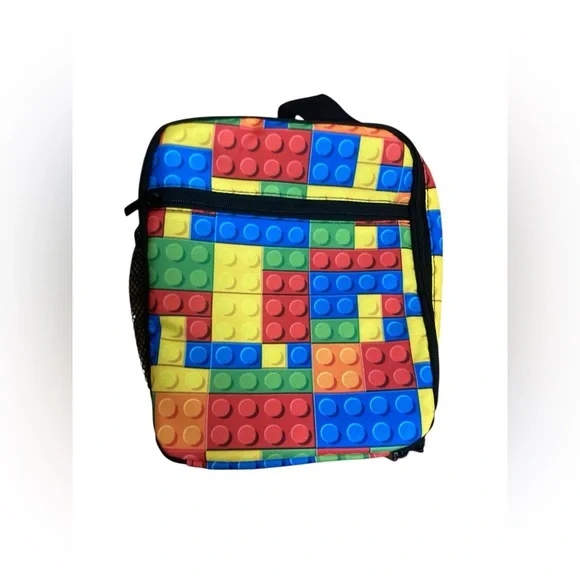 Fun Blocks Colorful Insulated Lunch Bag - Picture 1 of 6